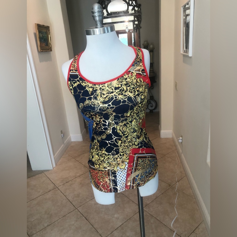 Urvana Woman’s Red Multi-Colored Tank Top.  Size S